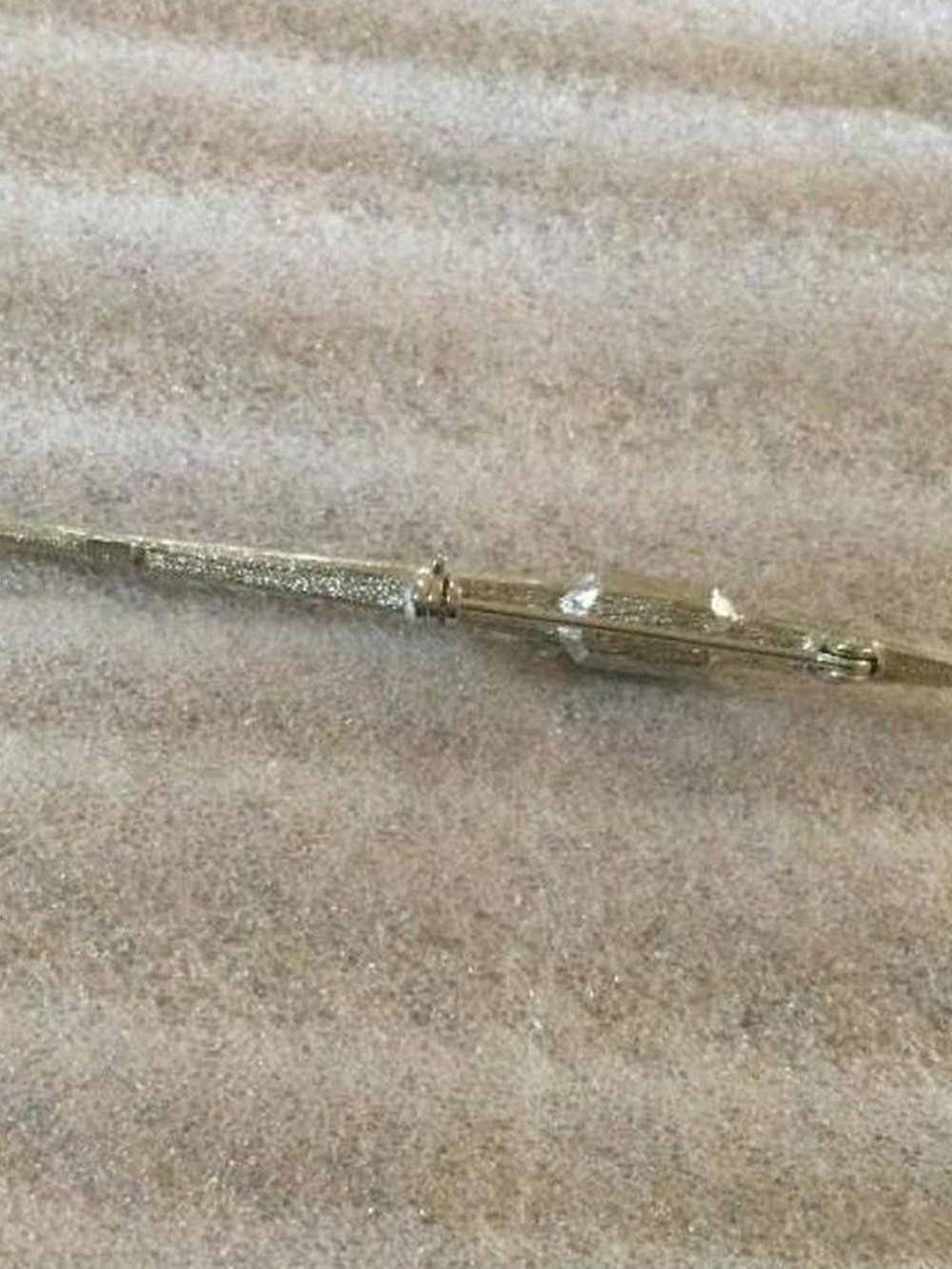 Rhinestone Bar Pin - Picture 2 of 2